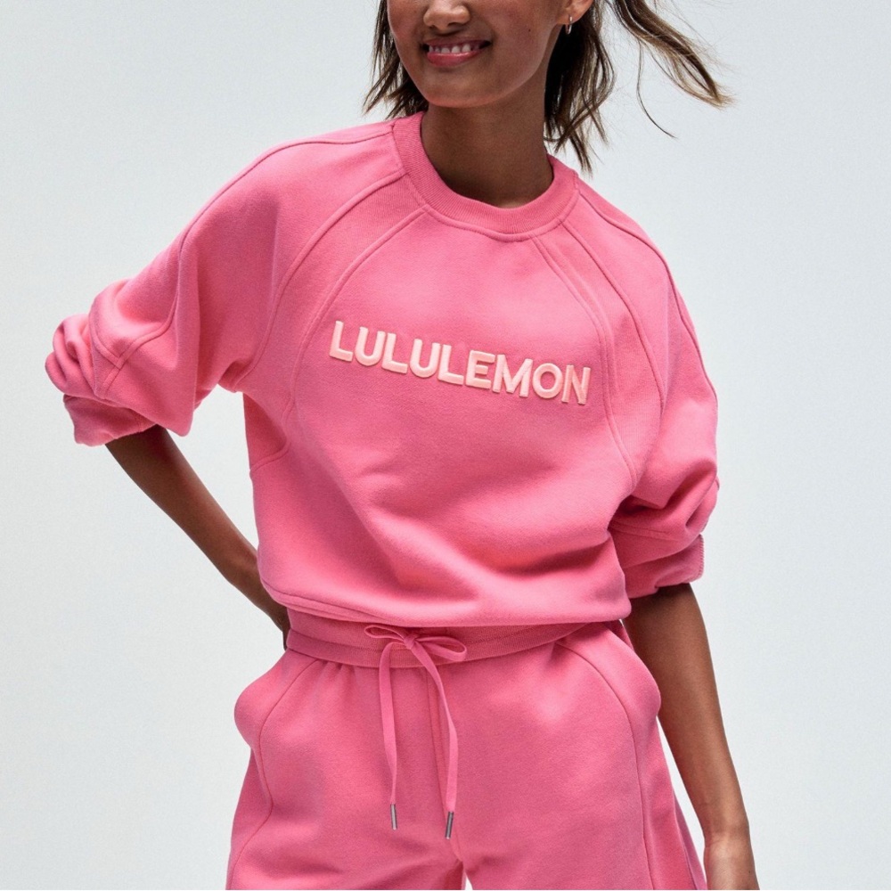 Lululemon athletica Pink Cropped Sweatshirt